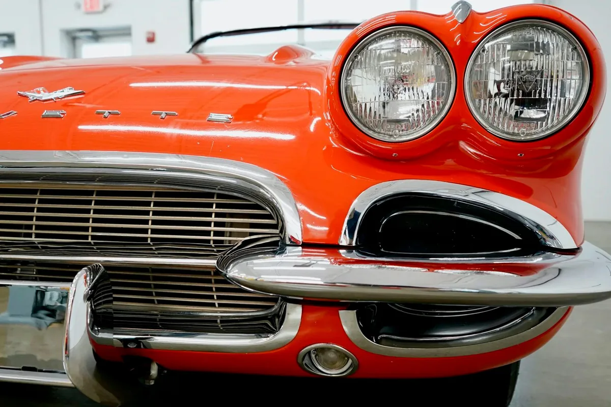 Detail view of a 1961 Chevrolet Corvette